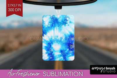 Winter Air Freshener PNG - Tie Dye Car Freshener Sublimation Sublimation OrangeBrushStudio 