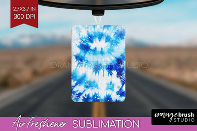 Winter Air Freshener PNG - Tie Dye Car Freshener Sublimation Sublimation OrangeBrushStudio 