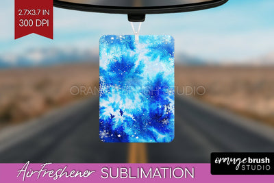 Winter Air Freshener PNG - Tie Dye Car Freshener Sublimation Sublimation OrangeBrushStudio 