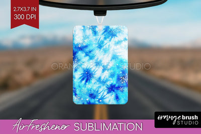 Winter Air Freshener PNG - Tie Dye Car Freshener Sublimation Sublimation OrangeBrushStudio 