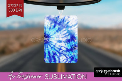 Winter Air Freshener PNG - Tie Dye Car Freshener Sublimation Sublimation OrangeBrushStudio 