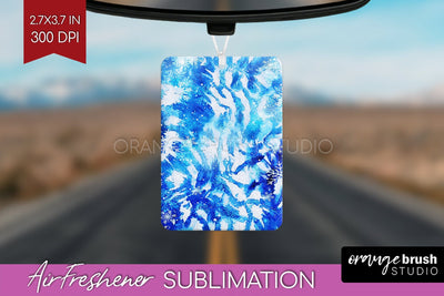 Winter Air Freshener PNG - Tie Dye Car Freshener Sublimation Sublimation OrangeBrushStudio 
