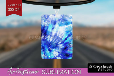 Winter Air Freshener PNG - Tie Dye Car Freshener Sublimation Sublimation OrangeBrushStudio 