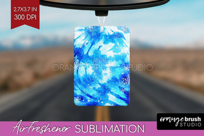 Winter Air Freshener PNG - Tie Dye Car Freshener Sublimation Sublimation OrangeBrushStudio 