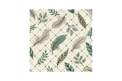 Winter Birds & Feathers Digital Paper - Woodland Nature Seamless Patterns Digital Pattern FloridPrintables 