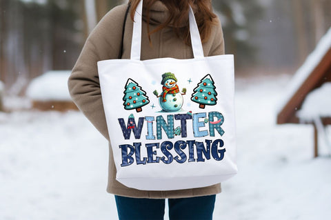 Winter blessing PNG Design Sublimation Designangry 