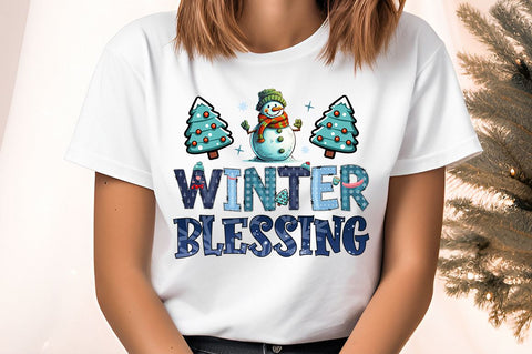 Winter blessing PNG Design Sublimation Designangry 