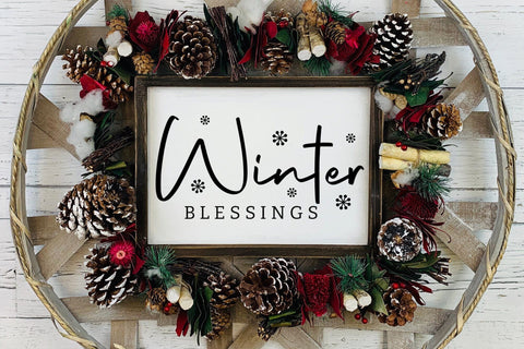 Winter Blessings - Farmhouse Sign SVG SVG CraftLabSVG 