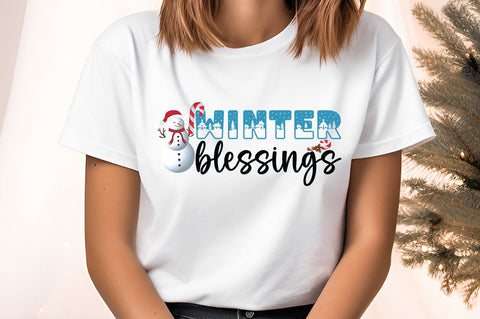 Winter blessings PNG Design Sublimation Designangry 