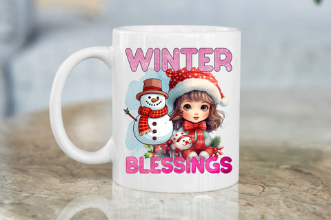 Winter Blessings PNG Design Sublimation Regulrcrative 