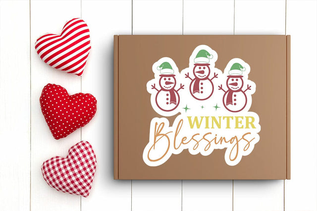 Winter blessings Png Sticker Design SVG Designangry 
