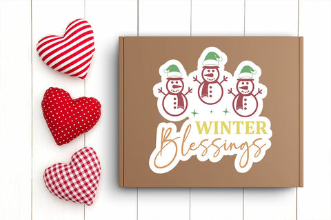 Winter blessings Png Sticker Design SVG Designangry 