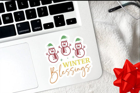 Winter blessings Png Sticker Design SVG Designangry 