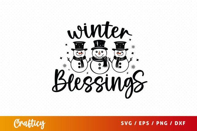 Winter Blessings Svg Design SVG Designangry 