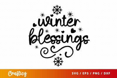 Winter blessings SVG Design SVG Designangry 