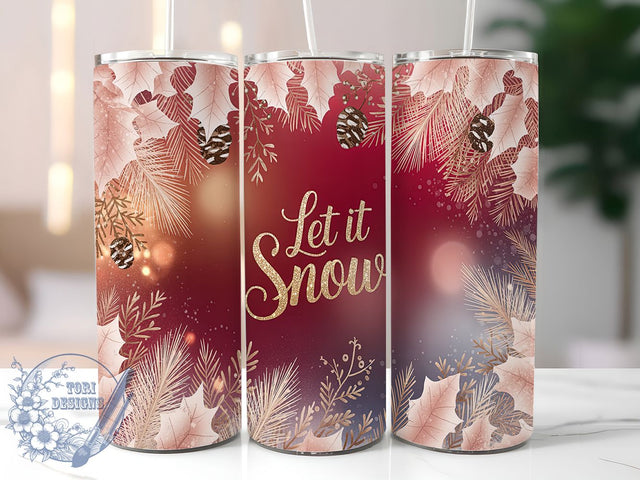 Winter Bloom Holiday Floral Tumbler, Christmas Flower Gift, Winter Bloom Design, Festive Floral Cup, Holiday Season Gift, Christmas Botanical Art, Sublimation Template Sublimation ToriDesigns 