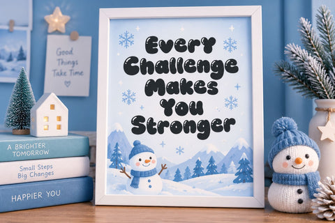Winter Bubble - Happy Christmas Font Mozarella 