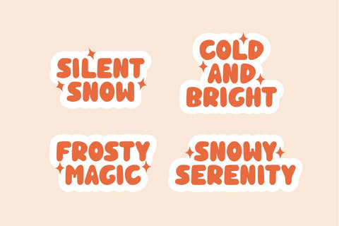 Winter Bubble - Retro Bubble Font Font Masyafi Studio 