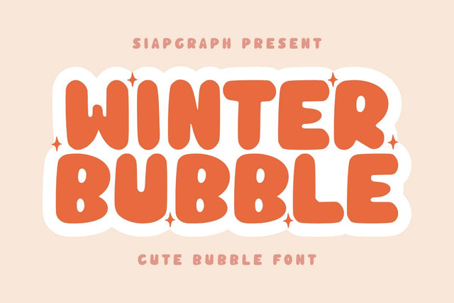 Winter Bubble - Retro Bubble Font Font Masyafi Studio 