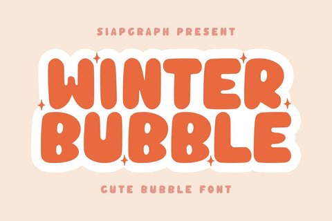 Winter Bubble - Retro Bubble Font Font Masyafi Studio 