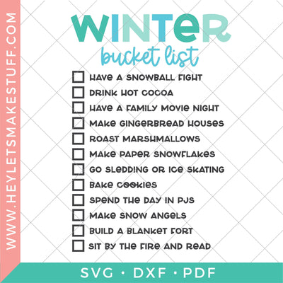 Winter Bucket List SVG Hey Let's Make Stuff 