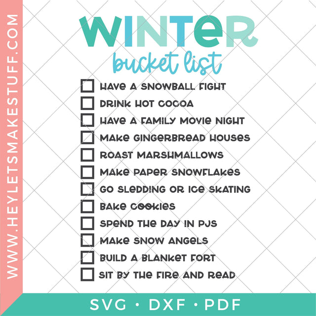 Winter Bucket List SVG Hey Let's Make Stuff 