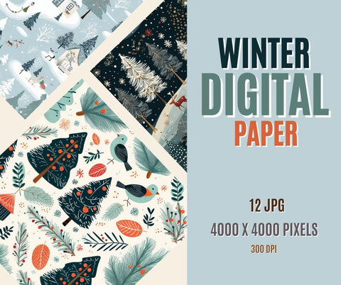 Winter Chistmas Digital Paper Winter Collection Instant Download | Winter Chistmas Digital Paper Pack | Winter Chistmas Digital Plaid Paper | Tartan Digital Paper Sublimation PrintingLife 