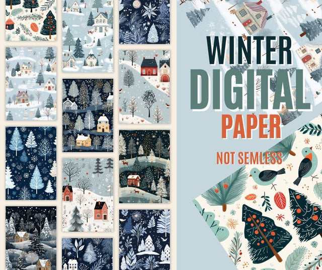 Winter Chistmas Digital Paper Winter Collection Instant Download | Winter Chistmas Digital Paper Pack | Winter Chistmas Digital Plaid Paper | Tartan Digital Paper Sublimation PrintingLife 