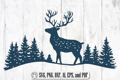 Winter Christmas Scene SVG Cut File SVG MD JOYNAL ABDIN 