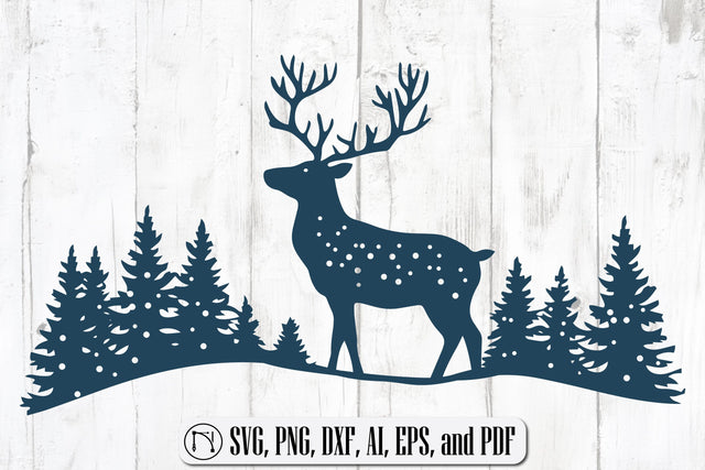 Winter Christmas Scene SVG Cut File SVG MD JOYNAL ABDIN 