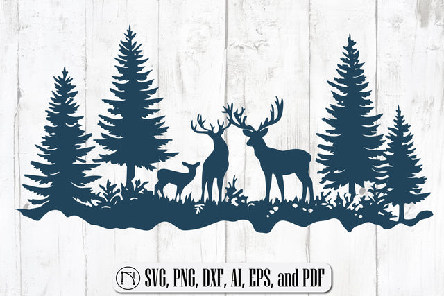 Winter Christmas Scene SVG Cut File SVG MD JOYNAL ABDIN 