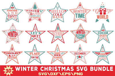Winter Christmas SVG Bundle SVG Angelina750 
