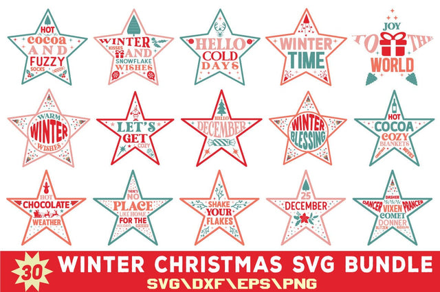 Winter Christmas SVG Bundle SVG Angelina750 