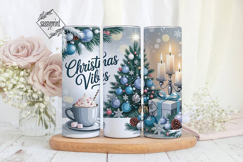 Winter Christmas Tree Skinny Tumbler Sublimation sassyprint 