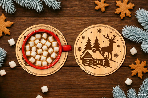 Winter Coffee Coasters SVG Bundle SVG SvgOcean 