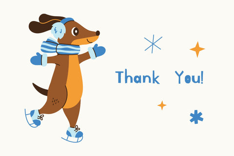 Winter Dachshund Dogs on Ice Skates PNG Clipart Sublimation Rin Green 