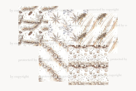 Winter Digital Paper | Christmas Seamless Pattern Digital Pattern GlamArtZhanna 