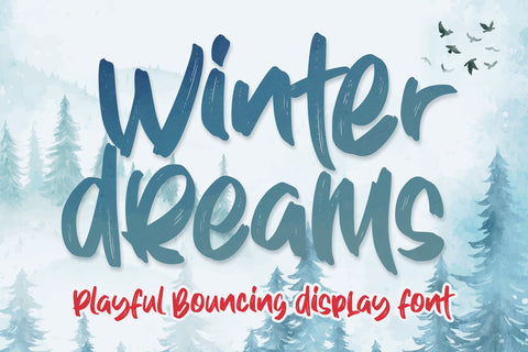 Winter Dreams - Playful Bouncing Display Font Font Mozzatype 