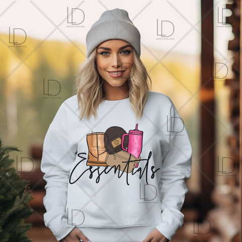 Winter Essentials Trendy Boots, Fanny Pack/Satchel, Beanie, Tumbler PNG ONLY Instant Download Sublimation Image Tumbler Hoodie Crew Neck Car Decal Shirt Sublimation Lexco Digitals 