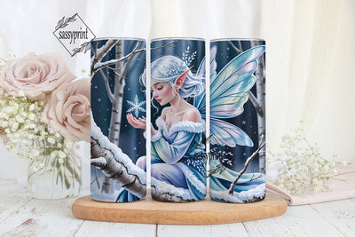 Winter Fairy 20oz Tumbler Wrap Sublimation sassyprint 