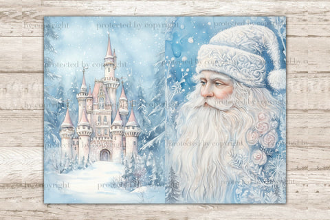 Winter Fairytale Junk Journal Pages | Digital Collage Sheet SVG GlamArtZhanna 