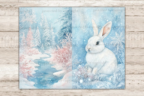 Winter Fairytale Junk Journal Pages | Digital Collage Sheet SVG GlamArtZhanna 