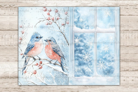 Winter Fairytale Junk Journal Pages | Digital Collage Sheet SVG GlamArtZhanna 