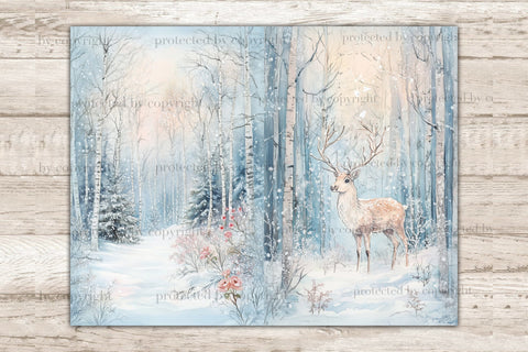 Winter Fairytale Junk Journal Pages | Digital Collage Sheet SVG GlamArtZhanna 