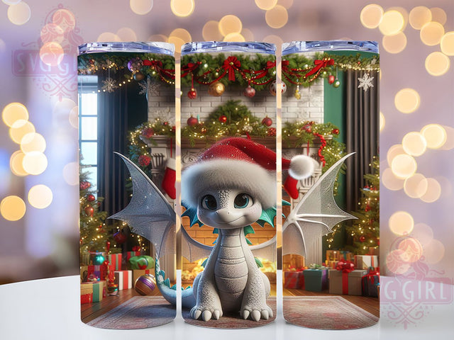 Winter Fantasy Dragon Christmas Tumbler, Fantasy Holiday Sublimation Design, Festive Cup Art, 20oz Xmas Tumbler, Whimsical Dragon Mug, Stylish Christmas Cup, Cozy Holiday Wrap Sublimation SvggirlplusArt 