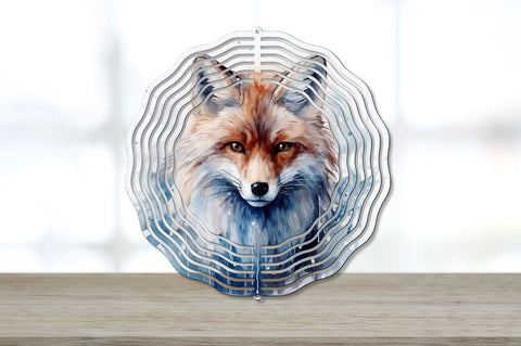 Winter Fox Wind Spinner Sublimation Designs Bundle Sublimation Regulrcrative 