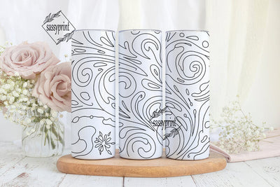 Winter Frost Snowflake 20oz Tumbler Wrap Sublimation sassyprint 