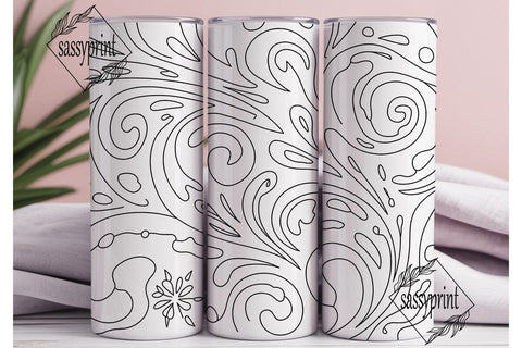 Winter Frost Snowflake 20oz Tumbler Wrap Sublimation sassyprint 