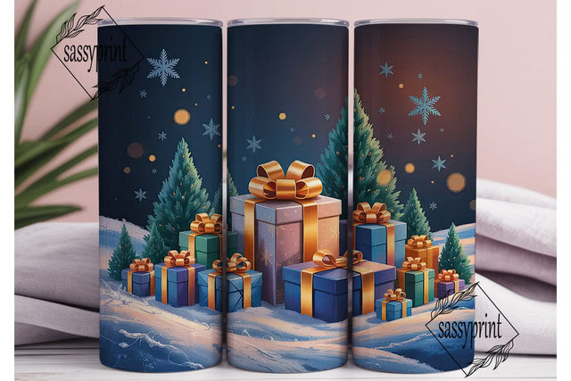 Winter Gift Boxes Night 20oz Tumbler Sublimation sassyprint 