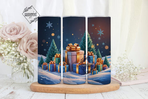 Winter Gift Boxes Night 20oz Tumbler Sublimation sassyprint 